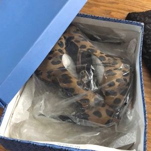 Vera Wang Cheetah Print Platform Heels